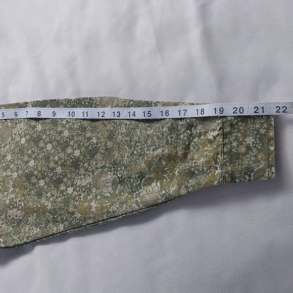 Wild Fable Womens Cropped Jacket Canvas Green Floral Size XS - Picture 7 of 9